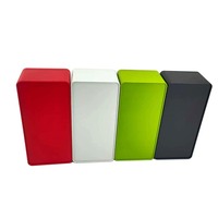 Emballage cadeau en métal écologique avec logo personnalisé boîte à biscuits rectangulaire recyclée boîte cadeau unique pour les aliments chocolat et aliments pour animaux de compagnie