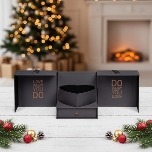 Boîte cadeau haut de gamme à double tiroir pour fleurs préservées, design LOVE YOU DO DO YOU LOVE, pour la Saint-Valentin et les fêtes - Product Image 2