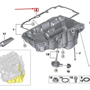 Guarnizione Coppa Olio Motore N57 11137807302 492.050 71-39472-00 per <span class=keywords><strong>BMW</strong></span> E81 E90 <span class=keywords><strong>E60</strong></span> E84 E83 <span class=keywords><strong>Ricambi</strong></span> Auto - Product Image 4