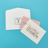 Carte de voeux de papier offset fantaisie de carton enduit épais de luxe de 800g avec l'enveloppe