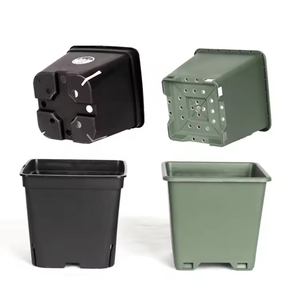 Pots de fleurs en plastique pour pépinière, écologiques, noirs, carrés, de grande taille pour l'extérieur, 1, 2, 3, 5, 7, 10 gallons, vente en gros à bas prix - Product Image 4