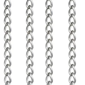 Polished Bright Stainless Steel S304 Twist Chain link S8 For Jewelry Making