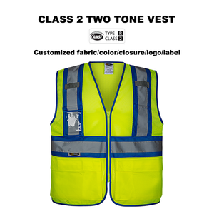 <span class=keywords><strong>Hi</strong></span> <span class=keywords><strong>VIS</strong></span> tương phản huỳnh quang màu vàng lớp 2 an toàn vest với biểu tượng tùy chỉnh 2 inch băng phản chiếu Tricot lưới - Product Image 3