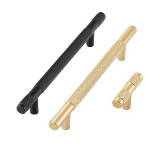 Modern Aluminum Alloy Bar Handles <b>Black</b> Gold Scandinavian Style Wardrobe Cabinet Drawer Pulls Durable Engraved Design - Product Image 5