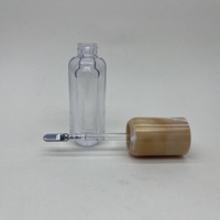 Tube de brillant à lèvres en plastique de haute qualité de 5 ml avec pinceau métallique, tube transparent pour brillant à lèvres, couleur personnalisable, tube de baume à lèvres