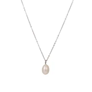 Collier ras du cou pendentif en perles de culture d'eau douce baroques naturelles pour cadeau femme