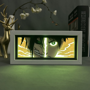 Anime Desktop Ornaments Cut Shadow Paper Table Lamp Japanese Manga Photo Frame Paper Carving LED Night Lamp - Product Image 3