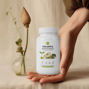 Compléments alimentaires à base de plantes pour la croissance des cheveux, riches en fibres alimentaires avec des concentrés de pois et de pomme, comprimés pour adultes - Product Image 1