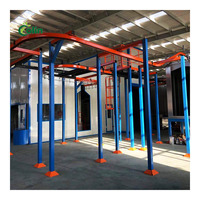 Ligne de revêtement en poudre entièrement automatisée avec système de tunnel de pulvérisation de prétraitement Machine de galvanisation manuelle pour support en aluminium