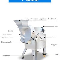 Fabrieks prijs commerciële automatische aardappel & wortel groente fruit snij- en dobbelmachine motor roestvrij staal multi-voltage