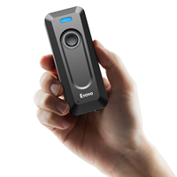 Lecteur de codes-barres Bluetooth 2D Eyoyo sans fil avec clip, batterie 2000 mAh avec indicateur de niveau, lecteur de codes QR miniature portable