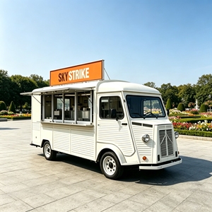 Camion de restauration mobile rétro en acier inoxydable avec compartiments isolés, style vintage classique, pour usage extérieur, service de hot-dogs et frites, résistant à la rouille - Product Image 3