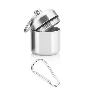 2025 March Expo ภาชนะใส่ยาอลูมิเนียมอัลลอยด์พร้อมพวงกุญแจกันน้ำได้ขวดใส่ยาโลหะพร้อมพวงกุญแจ - Product Image 3