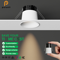 Spot LED encastré compact pour plafond, 36° grand angle, triple CCT, Ra95, aluminium, bicolore, moderne, minimaliste, hôtel