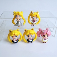 5 unids/set 4,5 CM bonito soldado Sailor Moon Anime estatua PVC figura de acción modelo muñeca colección juguetes cumpleaños