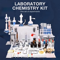 Laboratory Equipment Chemistry Kit Distiller Test Tube Glassware Scientific Experiment Device School 141pcs