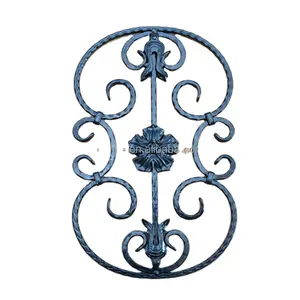Accesorios decorative para puertas de hierro forjado rosetones de forja paneles de hierro forjado