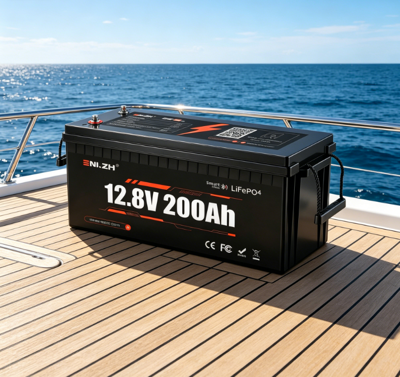 Enlzh Hot Selling Kepworth 12.8V 200Ah Lithium Ion Lifepo4 Deep Cycle Bluetooth Battery Built-in BMS Solar Power Storage Battery · image 3
