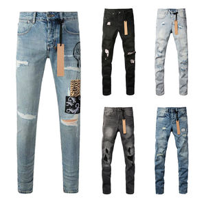 Jeans de Alta Calidad al por Mayor para Hombre, Marca de Diseñador de Moda, Jeans de Mezclilla de Lujo para Hombre, Pantalones de Mezclilla Casuales Vintage - Product Image 1