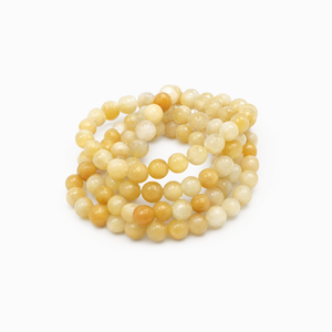 Gelbes Aventurin-Armband mit 8-mm-Perlen, 4-teiliges Set aus Edelstein-/Kristallschmuck für Mütter - Product Image 2