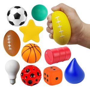 Balle anti-stress en mousse PU personnalisée avec impression de logo, balle anti-stress en forme de ballon de football - Product Image 1