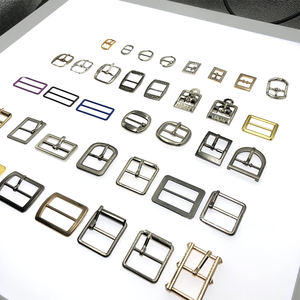 Pieghe in lega a più stili con fibbia quadrata con fibbia a scorrimento per parti di borse per borsa e cinturino fibbie regolabili - Product Image 1