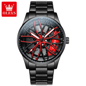   Reloj de pulsera de cuarzo para hombre 9937, nuevo diseño de moda, acero inoxidable, diseño único de rueda de coche. - Product Image 5