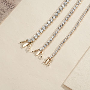 Starsgem 10K White Yellow Gold Lab Diamond <b>Bracelet</b> 1.4mm-3.1mm Round Cut DEF VS Jewelry IGI Certificate Tennis <b>Bracelet</b> - Product Image 3