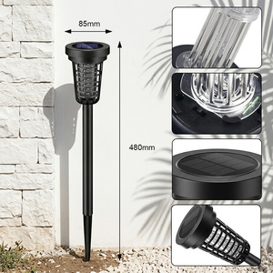 Repelente de Mosquitos <span class=keywords><strong>Solar</strong></span> con Luz LED, Impermeable, para Jardín, Césped, Patio, con Luz Púrpura, Trampa Eléctrica con Estaca - Product Image 2