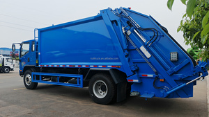 Camion compacteur de déchets Shacman 4x2 d'occasion, 12-18 m³ de capacité, avec bras de compression automatique et pompe à bras oscillant - Product Image 5