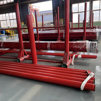 Tuyau d'acier de protection incendie Schedule 40 ASTM A795, revêtement époxy rouge, soudé ERW, tube rond