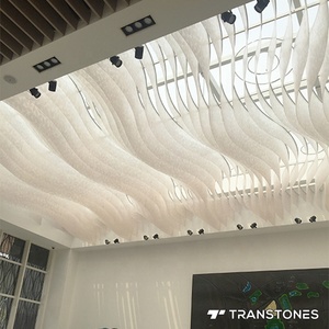 Trong suốt PETG tấm Backlit đá nhân tạo Acrylic hồ bơi tấm 8 * 4ft mỏng gạch Trần cong tấm PETG tấm - Product Image 6