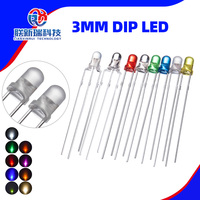 Perles de lampe en ligne 5mm chapeau de paille led rouge mettant en évidence LED lampe d'indication de diode électroluminescente