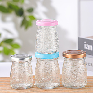 Pot en verre transparent miniature de qualité alimentaire, hermétique, 50 ml, 75 ml, 100 ml, pour confiture, miel, nourriture, yaourt, gelée, pudding, nid d'oiseau, avec couvercle à vis - Product Image 3