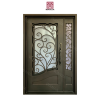 Grille de fenêtre en fer forgé WANJIA, design pour patio, balcon, porte d'entrée, portes françaises doubles en fer forgé