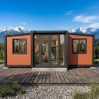 Maison conteneur extensible à double aile pour projets de parcs de vacances et de stations balnéaires, pour logement temporaire