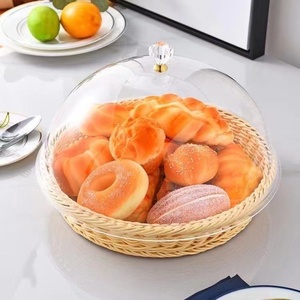 Cestas de almacenamiento rectangulares de ratán de PP para frutas pequeñas, <span class=keywords><strong>cesta</strong></span> tejida de plástico <span class=keywords><strong>con</strong></span> <span class=keywords><strong>tapa</strong></span>, bandeja de plástico para servir - Product Image 5