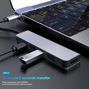 Vendita calda 5 <span class=keywords><strong>in</strong></span> 1 USB 3.0 USB tipo 2.0 <span class=keywords><strong>C</strong></span> 87W PD caricatore HD 4K Usb <span class=keywords><strong>c</strong></span> Docking Station Hub Otg adattatore Splitter per PC Macbook - Product Image 3