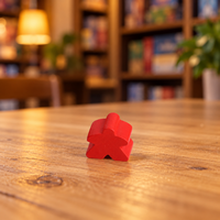Jeton de jeu de société en bois rouge, pièce unique, modèle NX-043, personnalisation prise en charge
