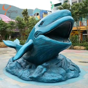 Statue de <span class=keywords><strong>requin</strong></span> en fibre de verre en résine personnalisée en usine Sculpture en métal d'intérieur pour l'école et le parc à thème de <span class=keywords><strong>baleine</strong></span> d'animaux marins publics - Product Image 4
