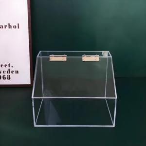 Modern Custom Transparent Acrylic Gift Box <strong>with</strong> Hinged <strong>Lid</strong> <strong>Clear</strong> Square Shape Factory Designed Packaging - Product Image 6