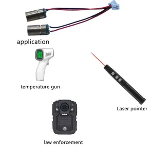 Modul Laser Mini 650nm tahan lama, dengan konektor Diode untuk Diode Strip LED