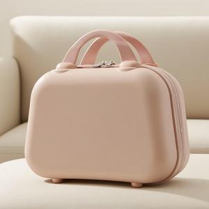 Caja de almacenamiento de cosméticos portátil, 29x15x22cm, con cremallera y ruedas giratorias, organizador de maquillaje de viaje, Material ABS PC de Color sólido - Product Image 2