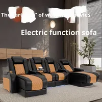 Fauteuil de cinéma multifonctionnel moderne de première classe à double usage, canapé-lit en cuir véritable pour salon et home cinéma