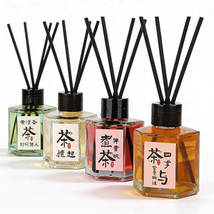Reed <b>Diffuser</b> Set 50Ml Glass <b>Bottle</b> With Black Reeds For Bedroom Bathroom Home Fragrance Decor - Product Image 1