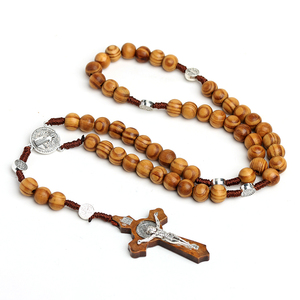 Pendentif Croix Tréflée Bois Et Son Cordon – Boutique De L'Abbaye De Saint-Maurice