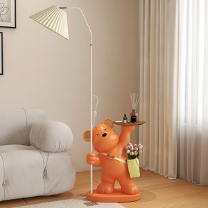 Lampadaire Ours, Table d'Appoint, Décoration Salon Chambre, Luminaire Créatif sur Pied, Ornement d'Angle Canapé, Cadeau - Product Image 4