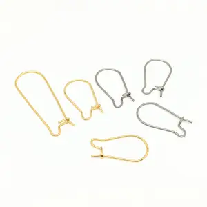 316 Ohrring haken Angelhaken Ohr drähte Hypo allergene Edelstahl ohrringe (0,7-1mm Stift) Ohrring haken Goldene Metall ohr drähte