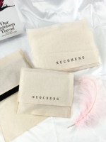 Sac à main à rabat personnalisé, pochette à poussière de luxe pour sacs à main, sac d'emballage de bijoux en coton avec Logo, vente en gros