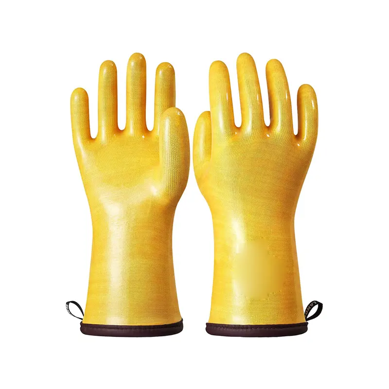 Fingers Food Contact Grade Waterproof Oven Liquid Silicone Heat Resistant Gloves